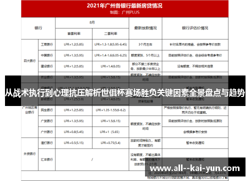 从战术执行到心理抗压解析世俱杯赛场胜负关键因素全景盘点与趋势